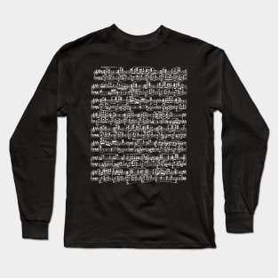 Vintage Sheet Music Pianist Musician Long Sleeve T-Shirt